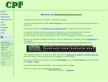 Tablet Screenshot of codes-postaux-francais.com